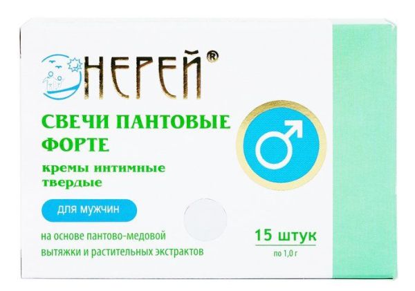 Изображение товара Нерей свечи Пантовые Форте для мужчин 15 шт Нерей свечи Пантовые Форте для мужчин 15 шт фотография