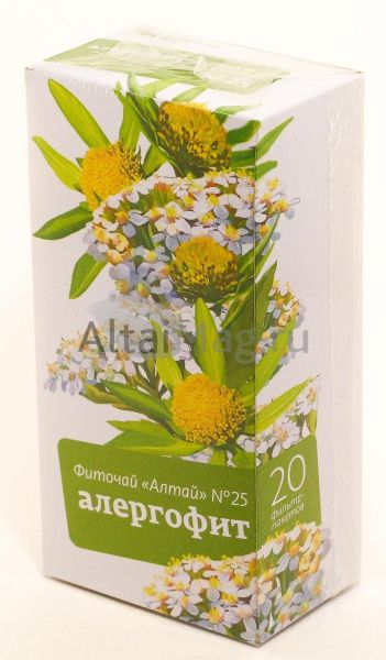 Изображение товара Фиточай «Алтай» Алергофит, №20 пак Фиточай «Алтай» Алергофит, №20 пак фотография
