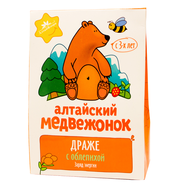 Изображение товара Алтайский медвежонок драже с облепихой 75 г Алтайский медвежонок драже с облепихой 75 г фотография