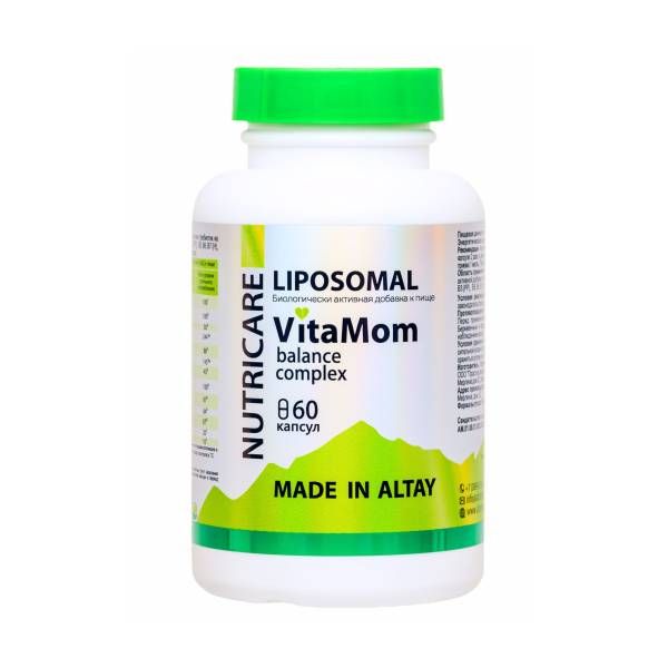 Изображение товара Комплекс витаминов VitaMom для кормящих и беременных БАД Nutricare Liposomal 60 капсул Комплекс витаминов VitaMom для кормящих и беременных БАД Nutricare Liposomal 60 капсул фотография