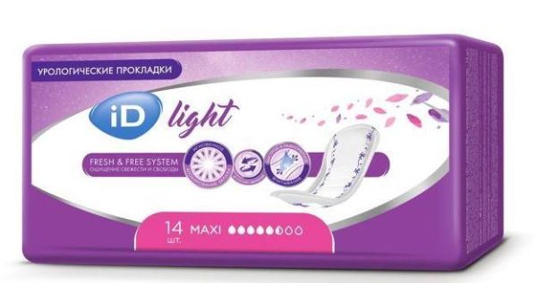 Изображение товара Прокладки урологические айди light maxi 14шт. Прокладки урологические айди light maxi 14шт. фотография